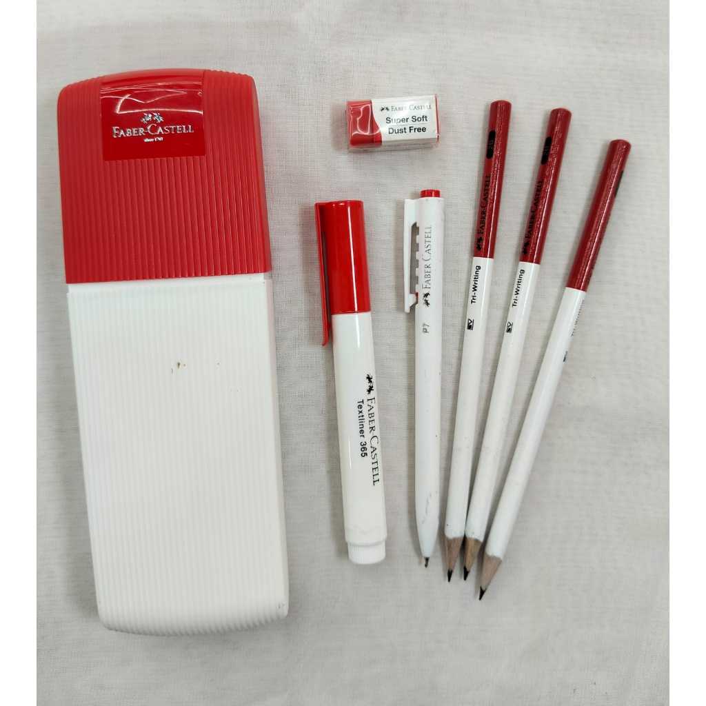 

FABER-CASTELL KOTAK PENSIL PAKET MERAH PUTIH / PENSIL CASE SET
