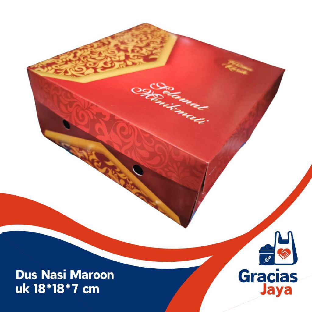 

Dus Nasi Kotak uk 18*18*7 cm