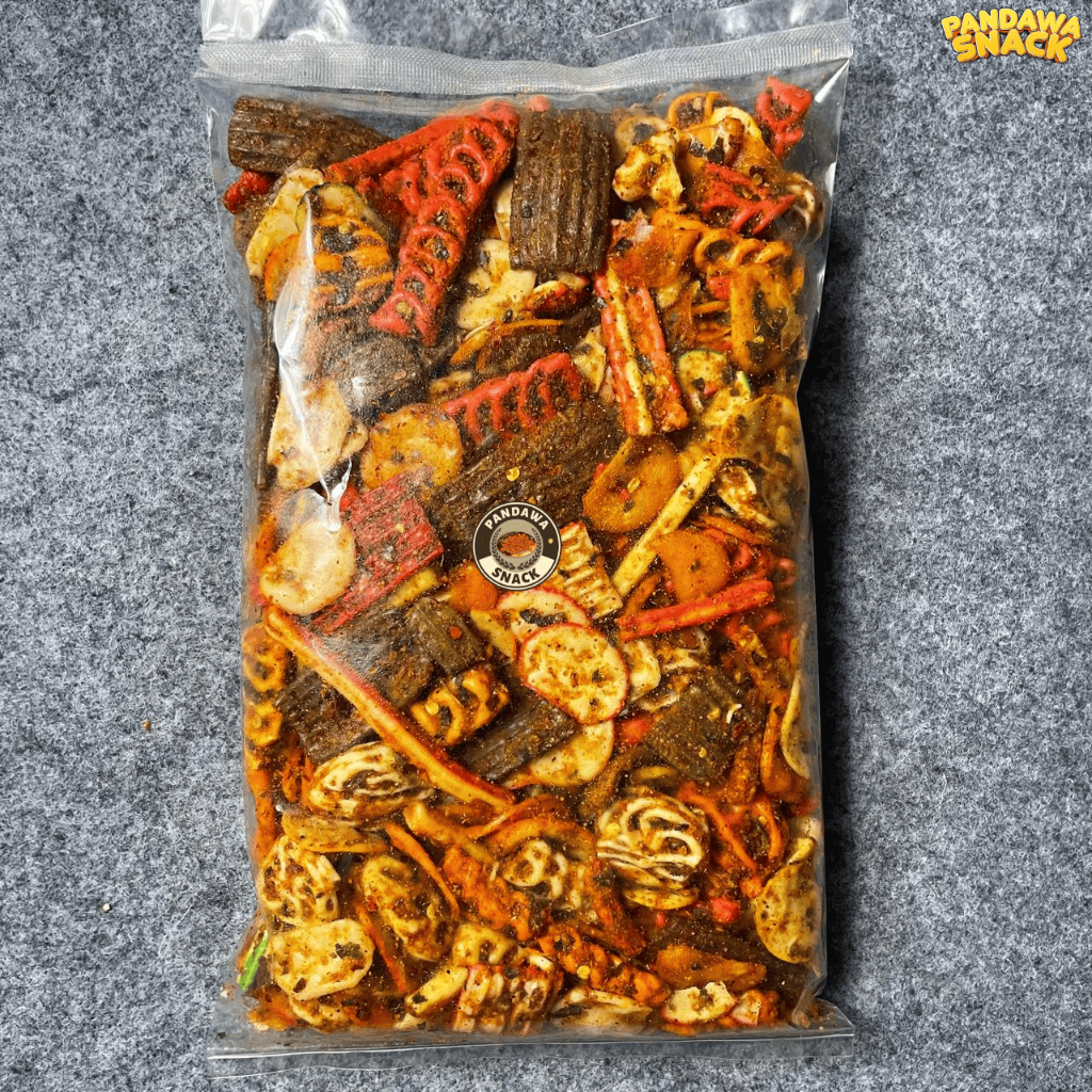 

Kerupuk Seblak Campur Mix 500gr Pedas Daun Jeruk