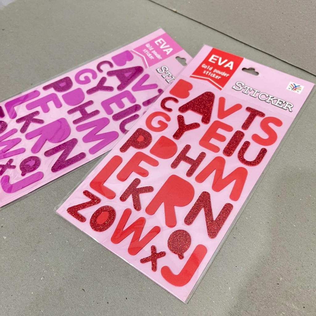 

Stiker Alfabet / Stiker Glitter / Stiker Menghias