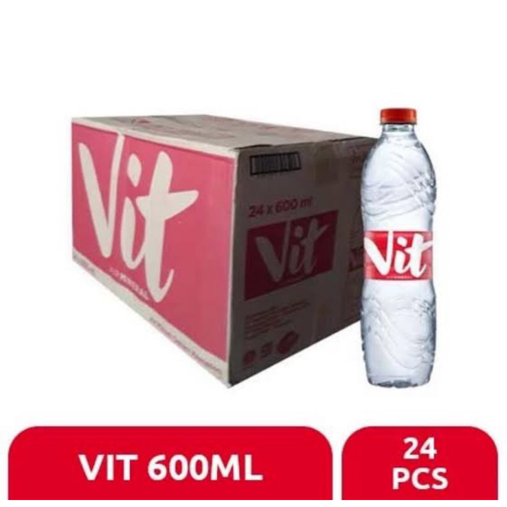 

vit 600ml 1 dus isi 24 botol air mineral