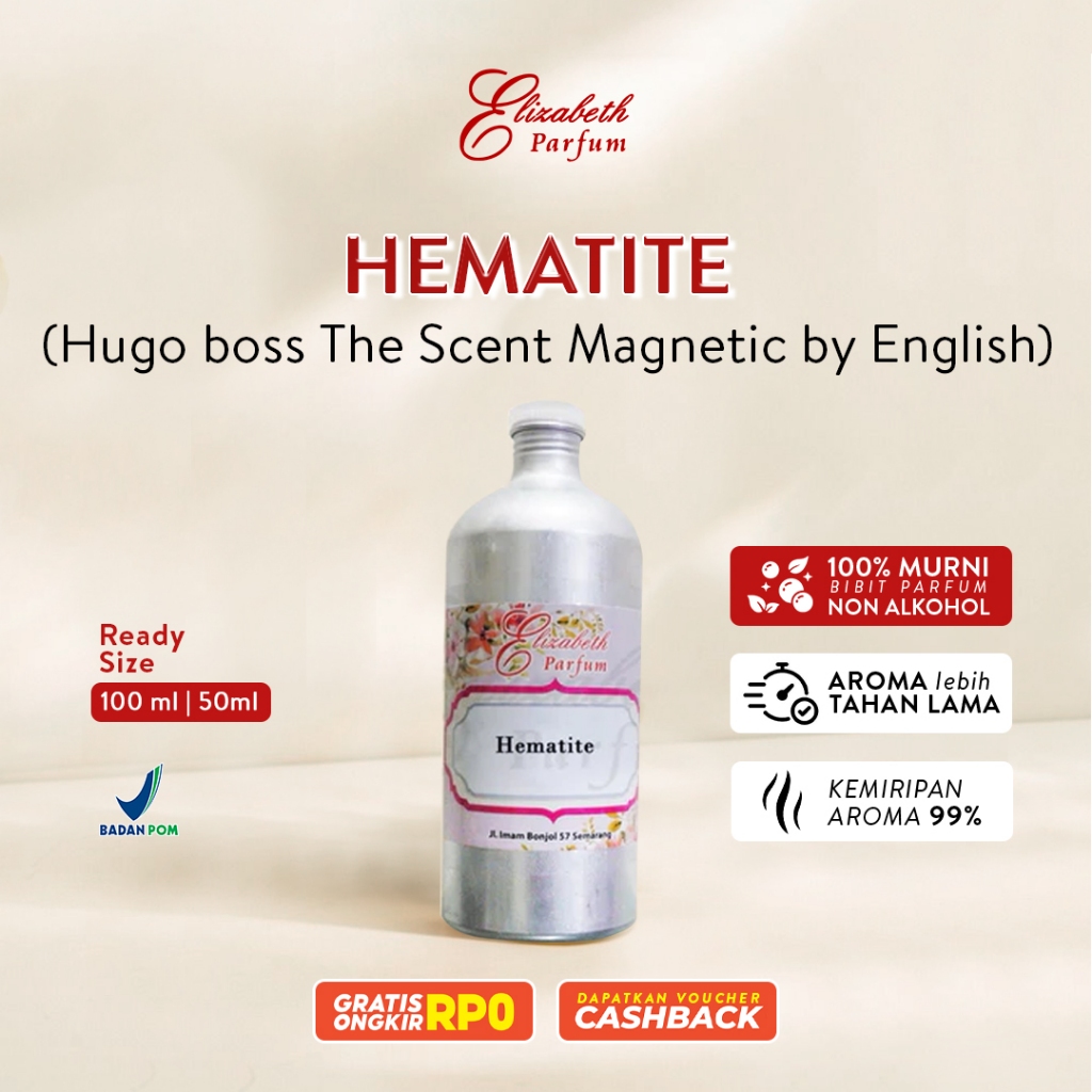 Hematite ( Hugo boss The Scent Magnetic  by English ). Grosir bibit parfum murni tanpa campuran alko