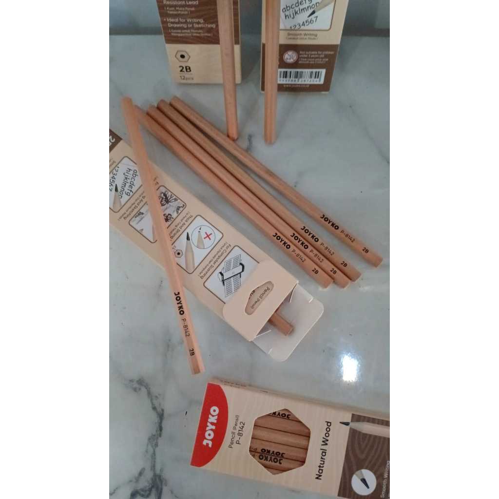 

( GARANSI ORI) Pensil Joyko Type Natural Wood 1 pack isi 12 pcs perlengakpan sekolah TERMURAH