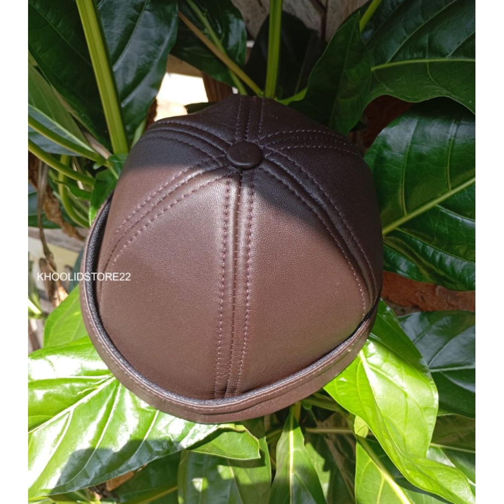 Pecci MikiHat Pecci kulit Pria kulit Asli Domba Peci uas mikihat Bahan Lembut