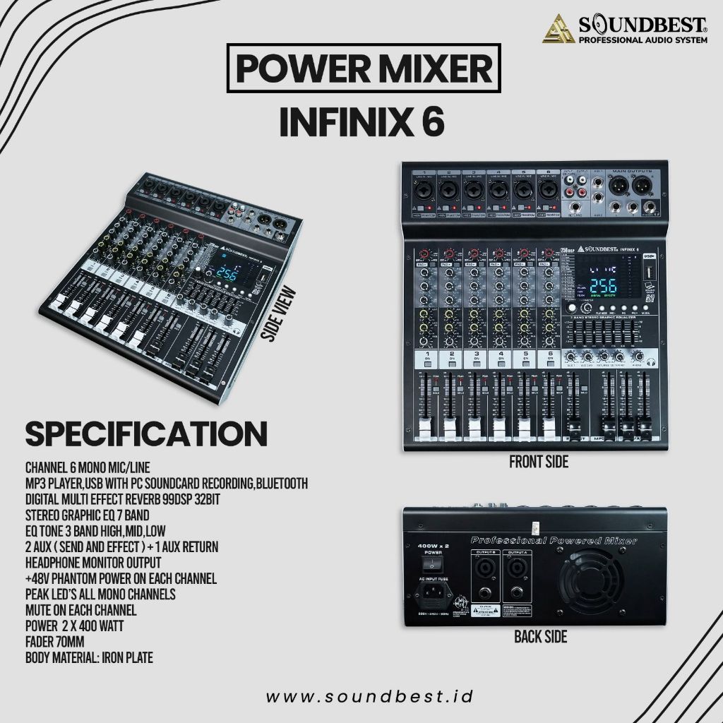 Power Mixer Soundbest Infinix 6 Infinix6 Original