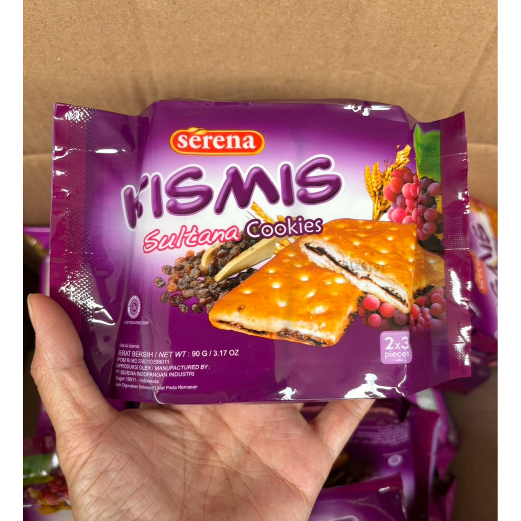 

agen distributor makanan ringan snack cemilan biskuit serena kismis sultana cookies kukis sultan pack murah berkualitas