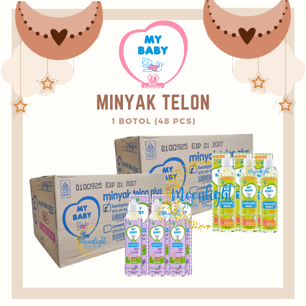 1 DUS My Baby Minyak Telon Plus Eucalyptus 150ml isi 48 botol