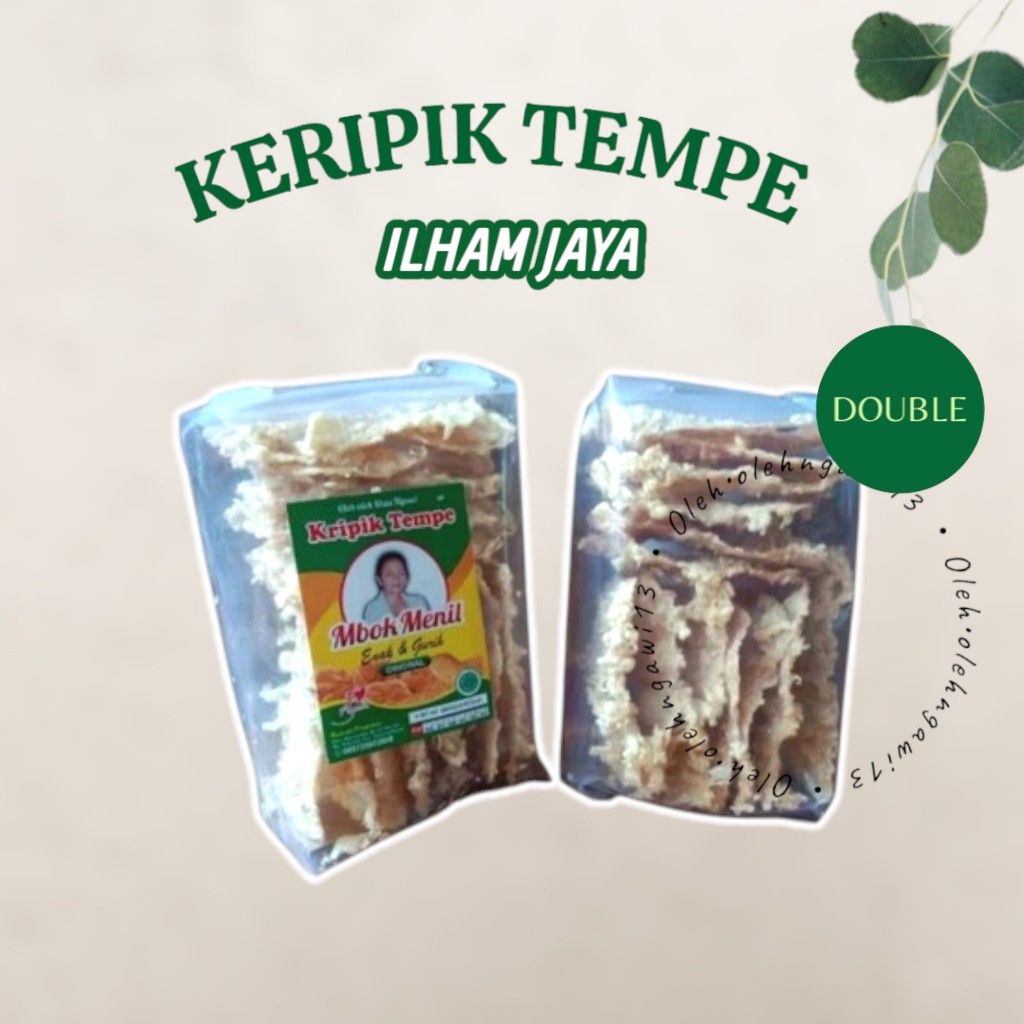 

Keripik tempe double, camilan keripik tempe, keripik ilham jaya