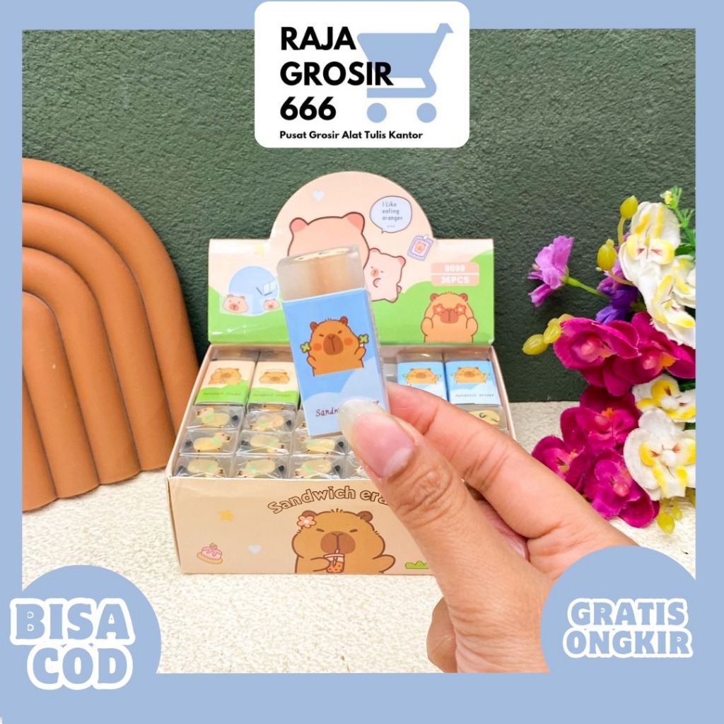 

PENGHAPUS KOTAK MINI CAPYBARA ER-1980 eraser hapusan lucu imut kado unik souvernir murah setip