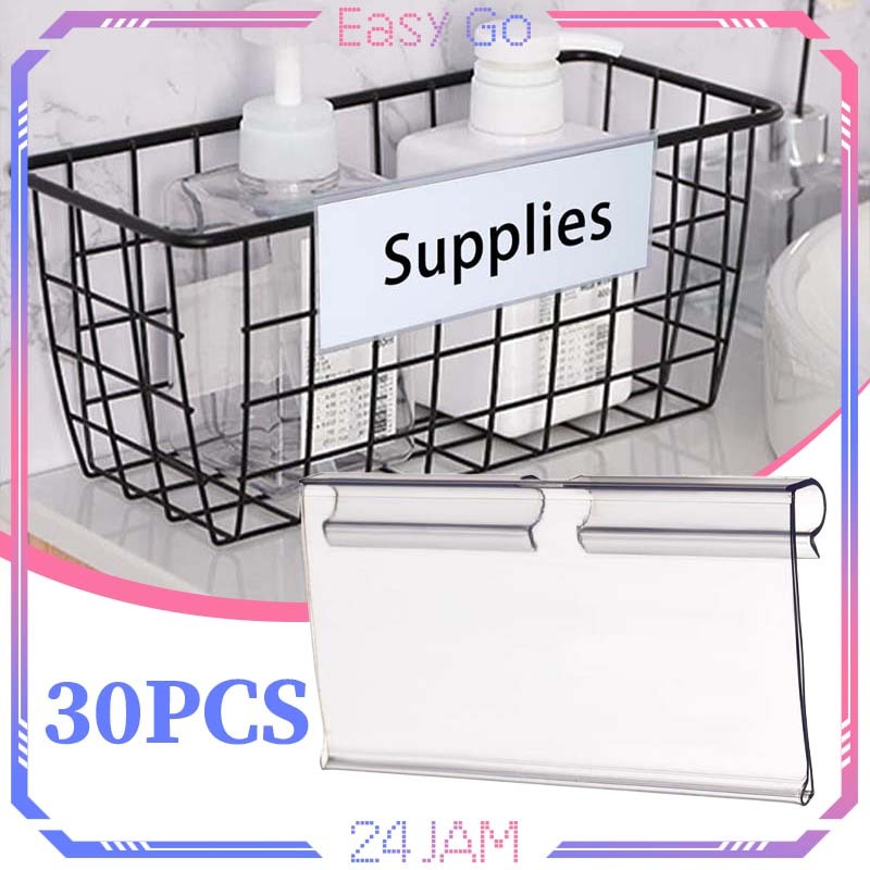 

Isi 30pcs Price Tag Holder 60x42mm Label Harga Mika Transparan Mika Label Harga Minimarket Label Harga Display