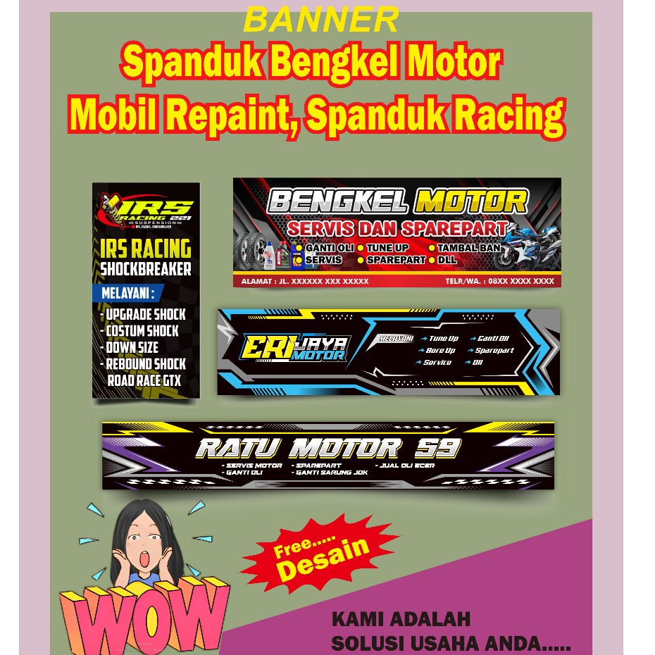 Spanduk BENGKEL, Banner BENGKEL