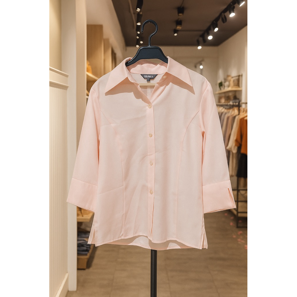 Kemeja wanita baby pink
