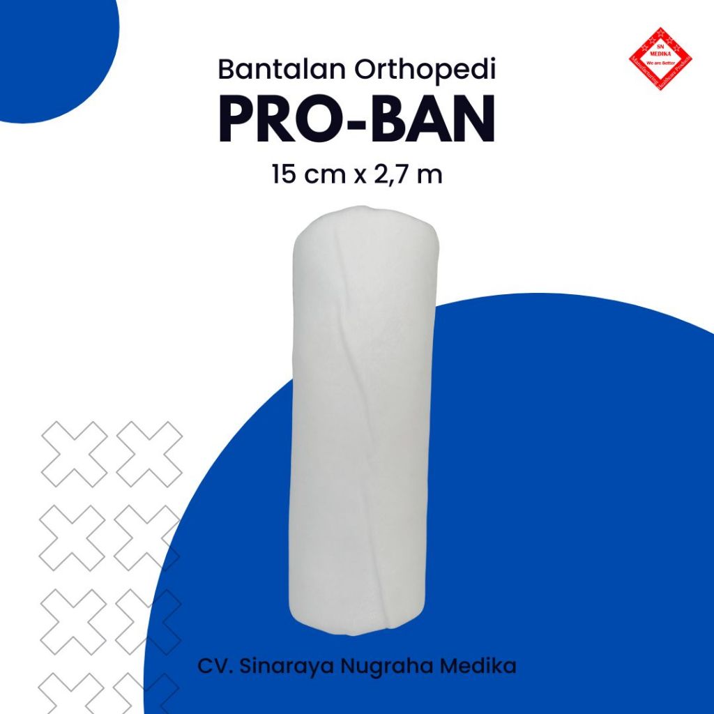 PRO-BAN 15 cm x 2,7 m - Bantalan Pelindung Gyp - Padding Orthopaedic