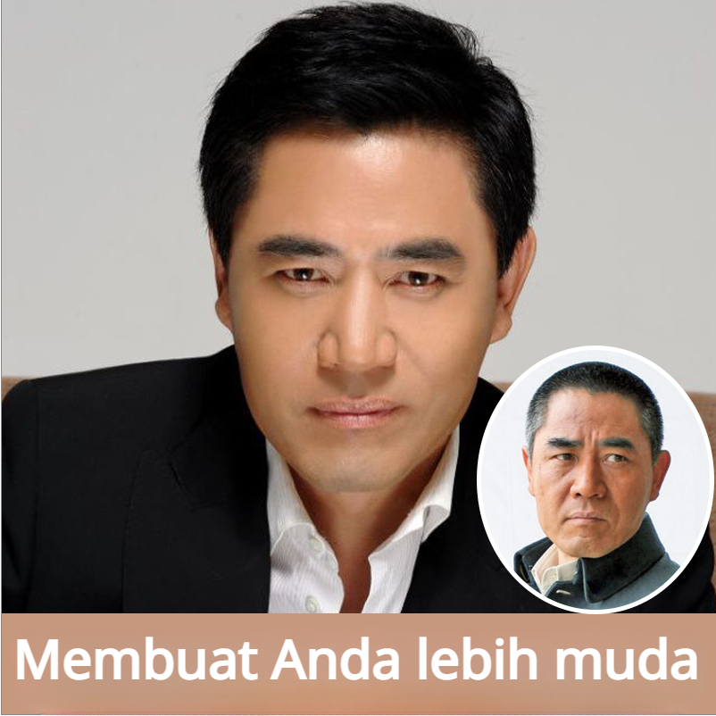 Wig Pria Rambut Pendek Rambut Asli Tutup Kepala Tampan Alami Setengah Baya dan Orang Tua Ayah Inci K