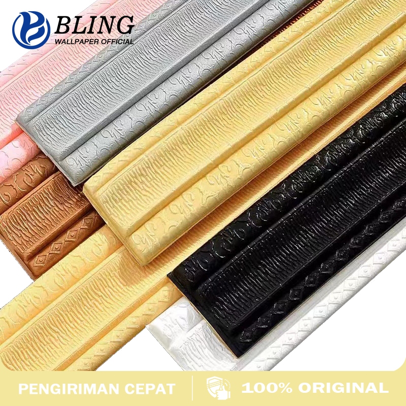 Wall Border 3D Foam Stiker List Border Wallpaper Dinding Dekorasi Estetik List dinding 3D