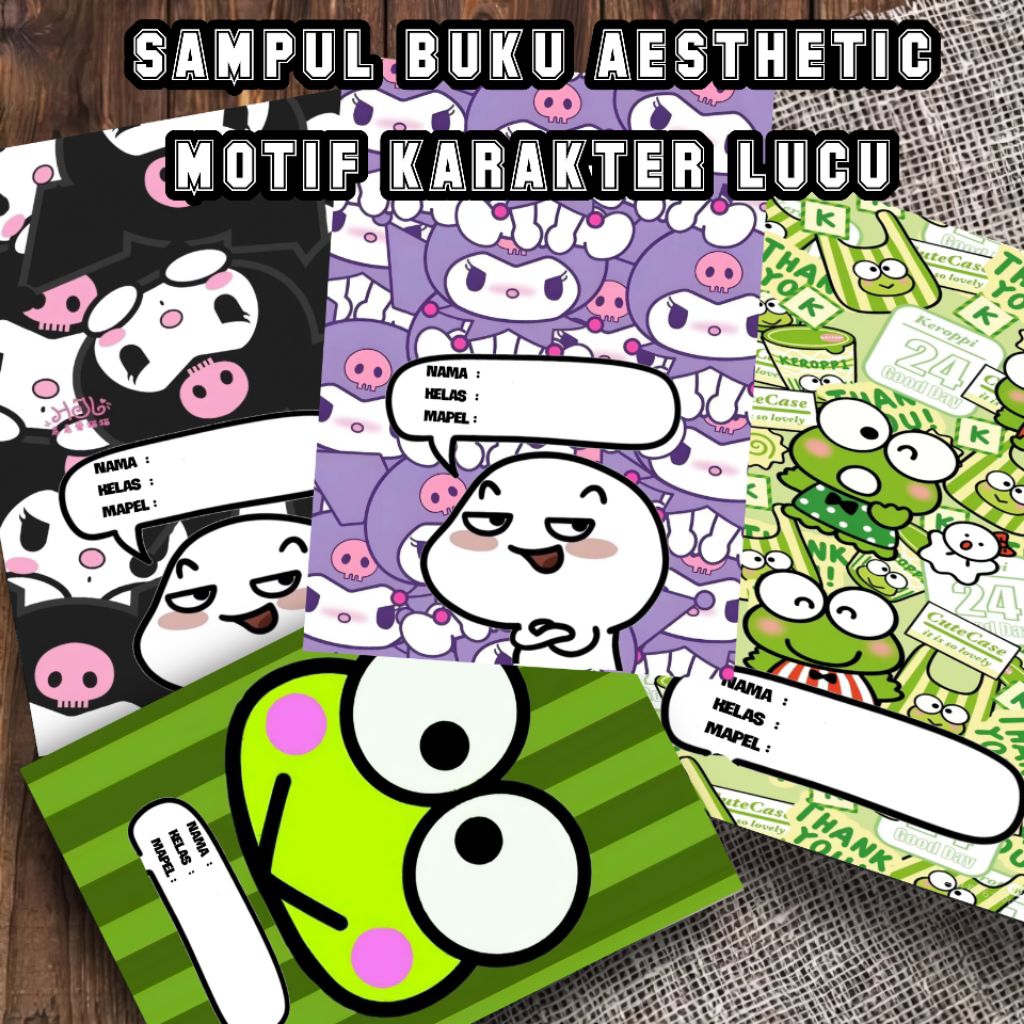 

sampul buku aesthetic motif karakter lucu