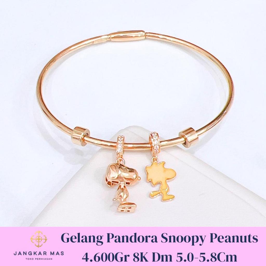 GELANG PANDORA SNOOPY PEANUTS 8K 4.600 GR