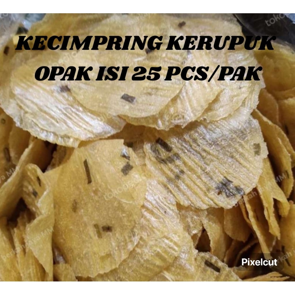 

KECIMPRING SINGKONG MENTAH KIRIPIK MAKANAN RINGAN OPAK BABANGGI KERUPUK MURAH DAN LEZAT ISI 25 PCS/PAK