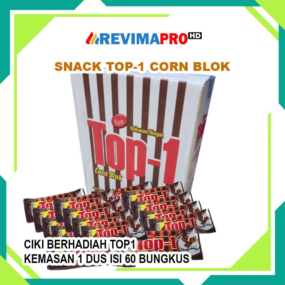 

Snack Ciki TOP--1 Corn Blok BERHADIAH UANG Kemasan 1 DUS isi 60 Bungkus