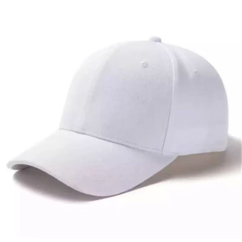 Topi Polos Putih Pria dan Wanita Ring Besi Topi Seragaman