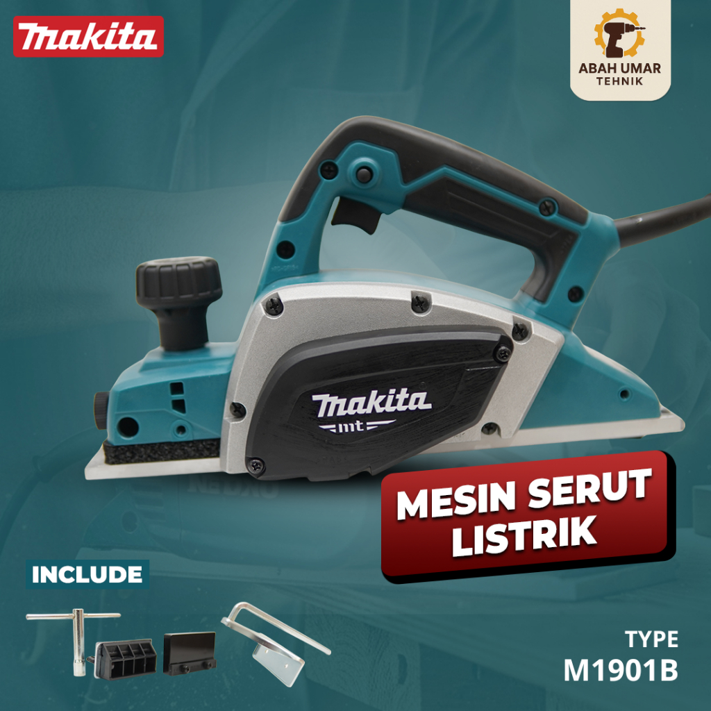 Mesin Serut Kayu Makita M1901B 82mm – Planer Listrik – Rapih & Kuat – Include Aksesoris