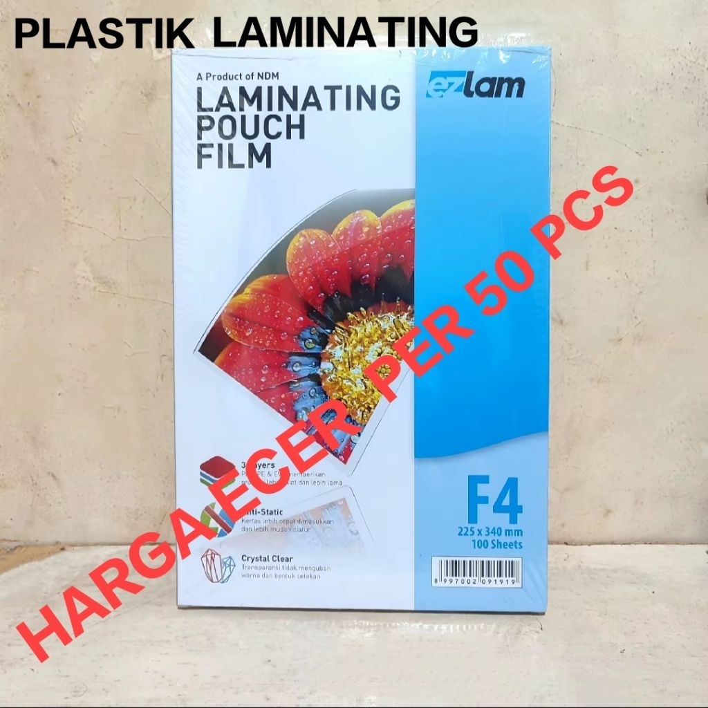 

50 Pcs Plastik Laminating F4 /A4 NDM