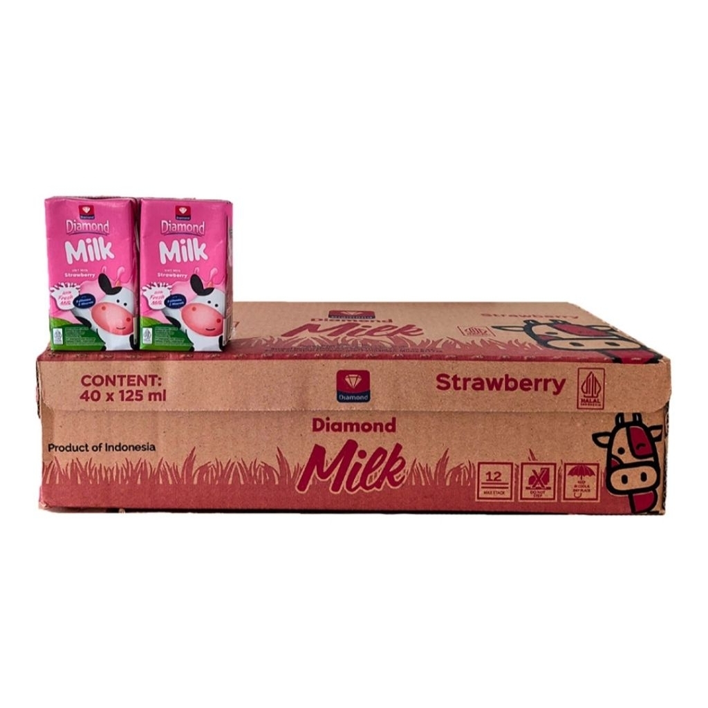 

Diamond Susu UHT Stroberi Kotak 40 x 125ml/Karton