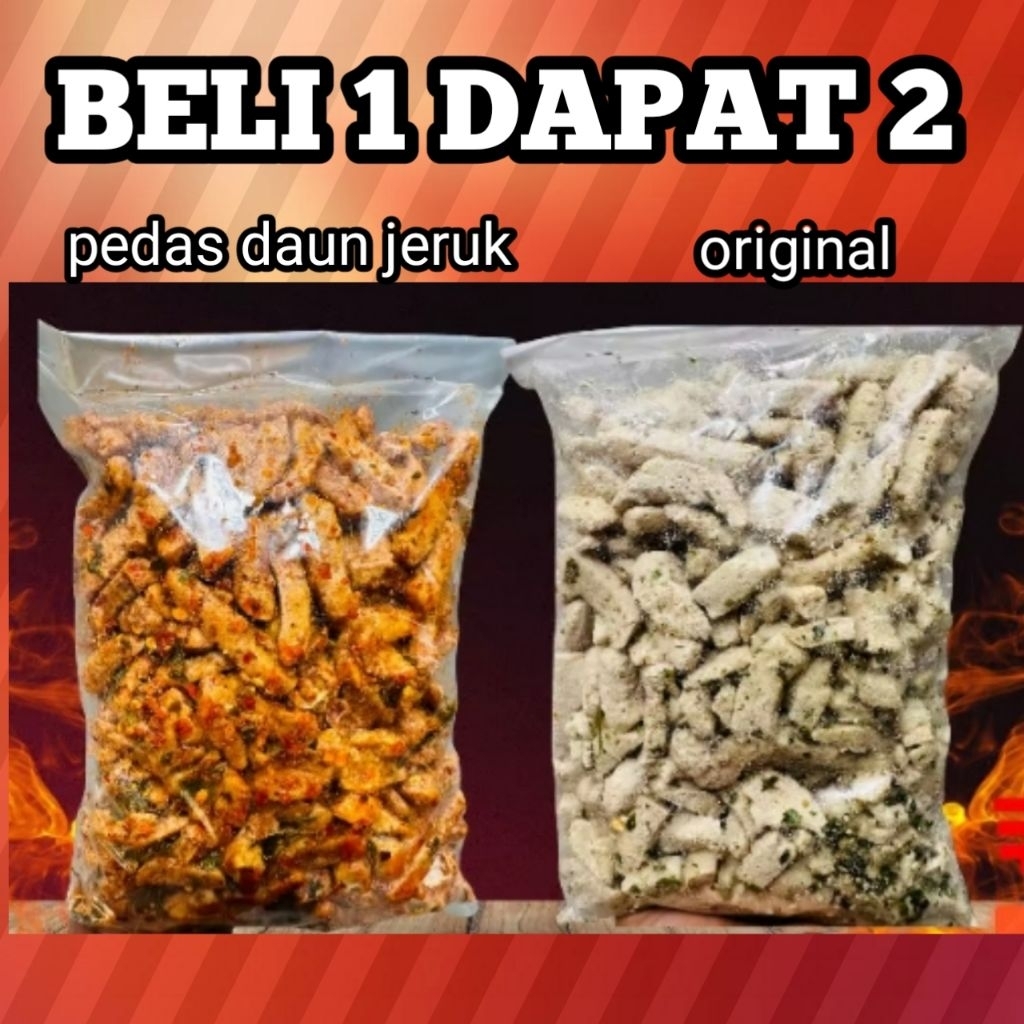 

basreng pedas daun jeruk dan basreng original daun jeruk, beli satu dapat 2, paket hemat