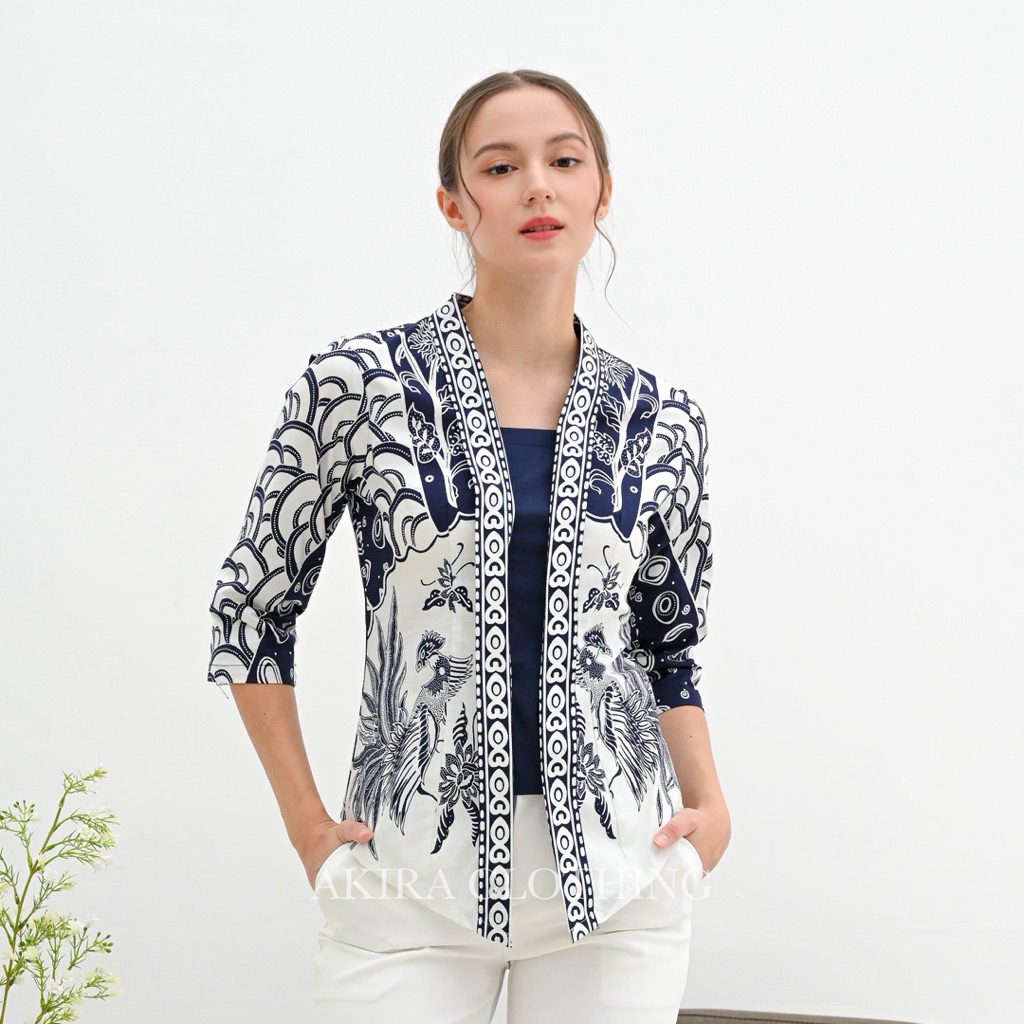Atasan Batik Wanita Modern Iris Top - Batik Couple - Batik Seragam - Unik - Dress Batik - Batik Sera