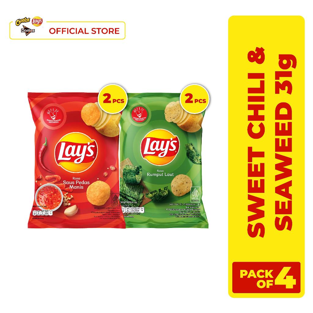 

Lay's Seaweed & Lay's Sweet Chili 31gr - Pack of 4