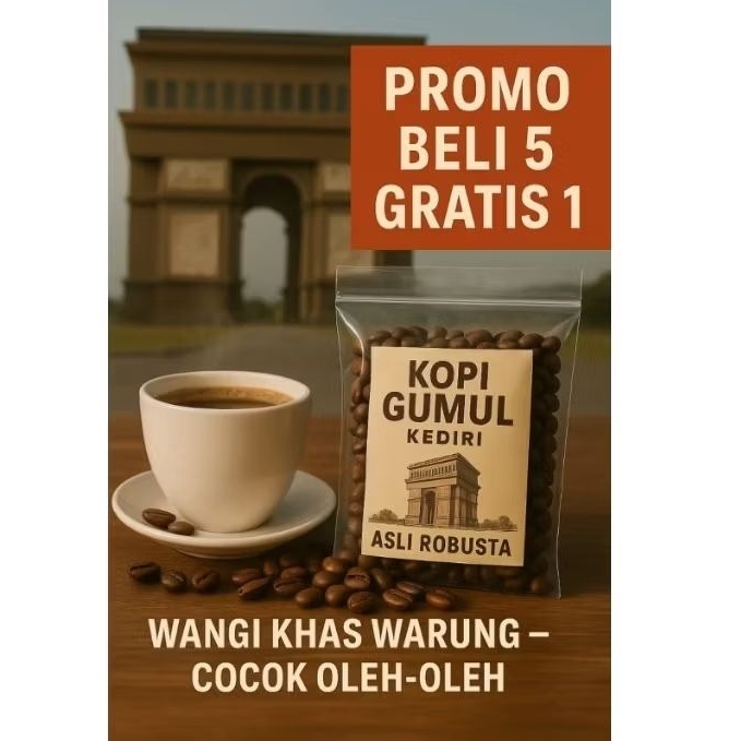 

Kopi Herbal Robusta Sangrai Ringan 100gr – BELI 5 GRATIS 1