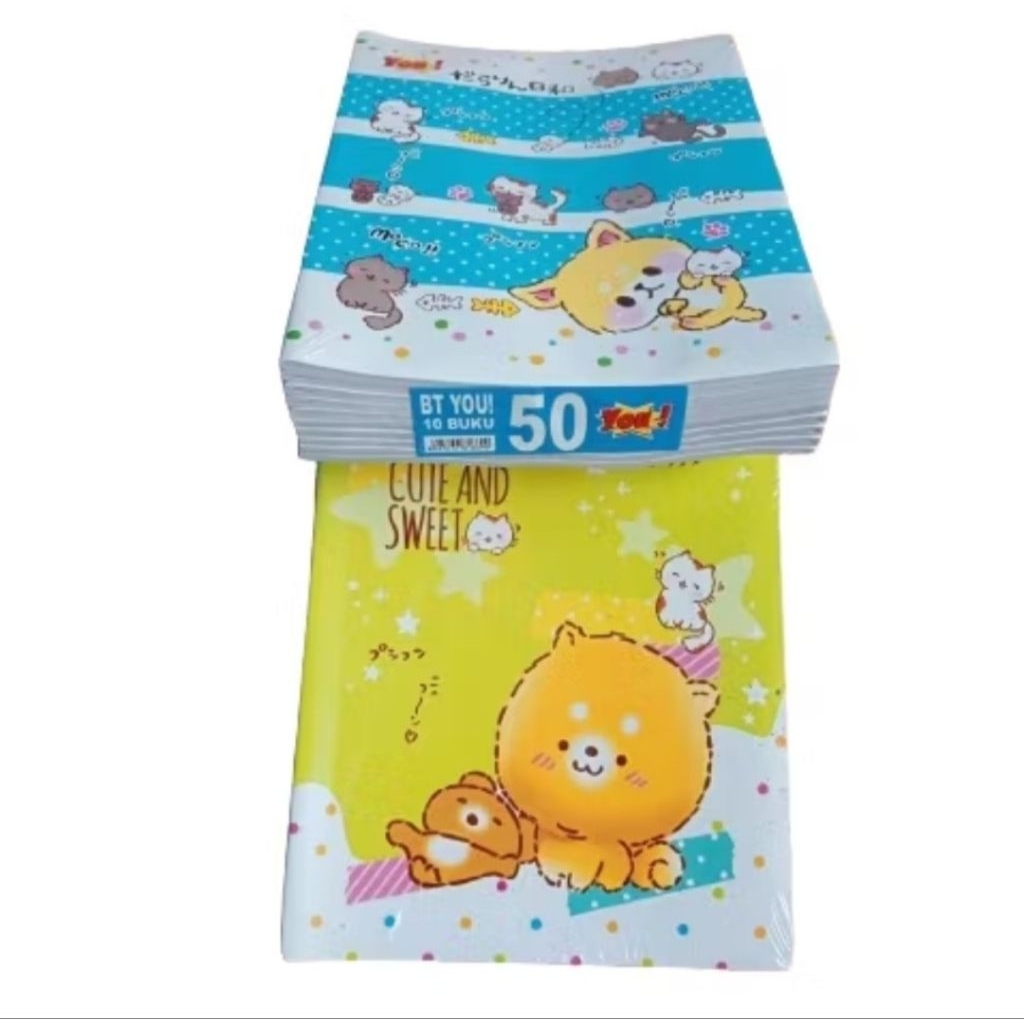 

1 pack/ 10 pcs buku tulis isi 50 lembar YOU by Kiky