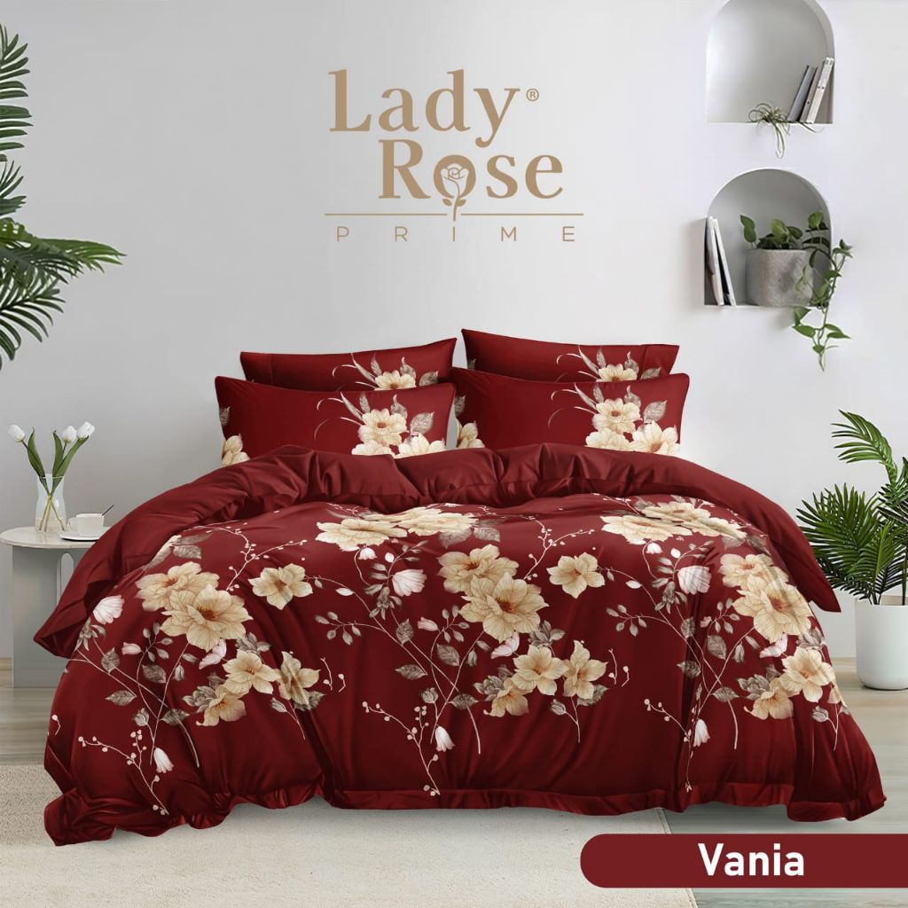 Lady Rose - Bedcover Lady Rose Set Queen 160x200 King 180x200 Tinggi 30cm Motif Terlaris