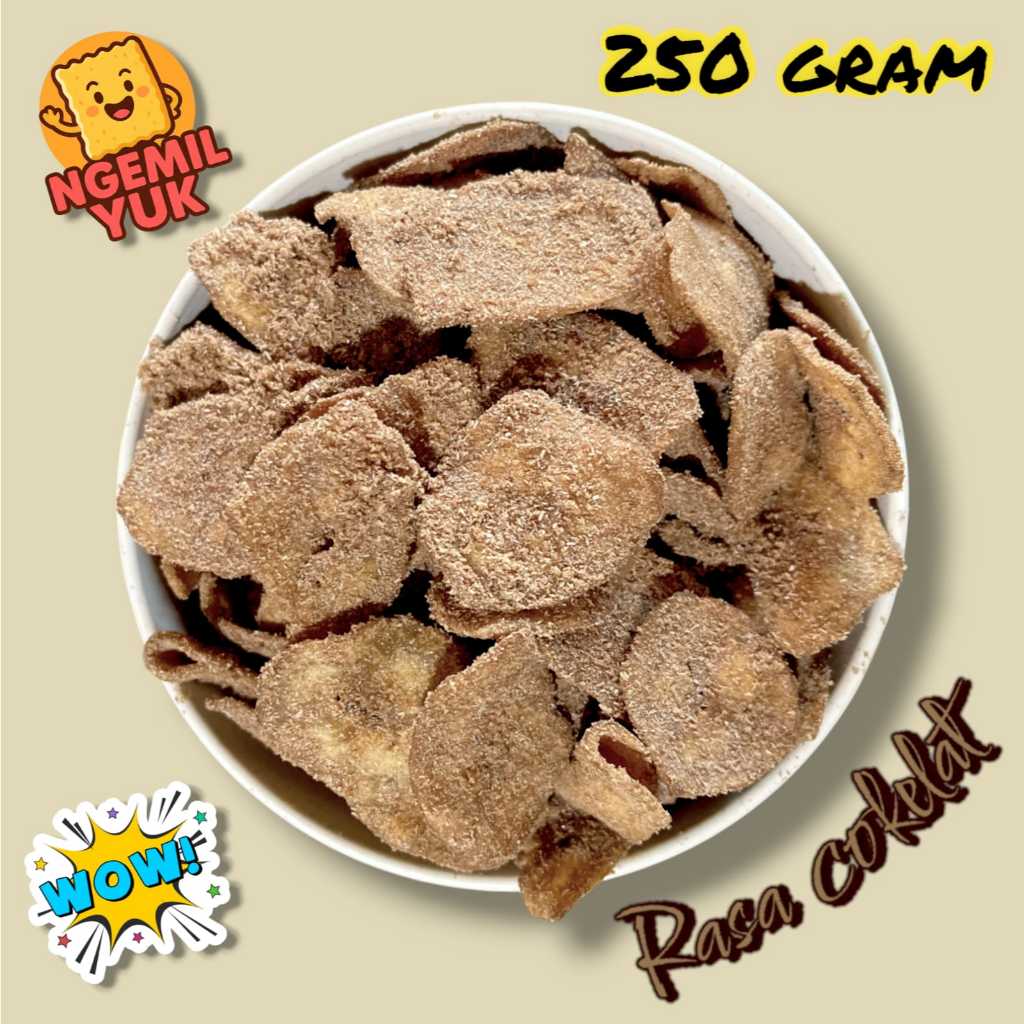 

Keripik pisang cokelat spesial promo isi 250gr