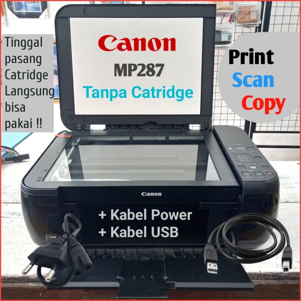 Printer CANON PIXMA MP287 ALL IN ONE Print Scan Copy (ORIGINAL bekas bagus tanpa catridge)