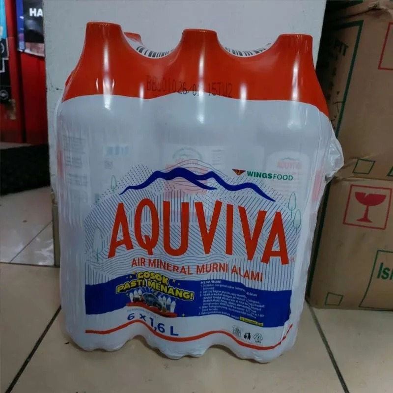 

AIR MINERAL AQUVIVA 1600ML / 1,6 L DUS ISI 6 BOTOL