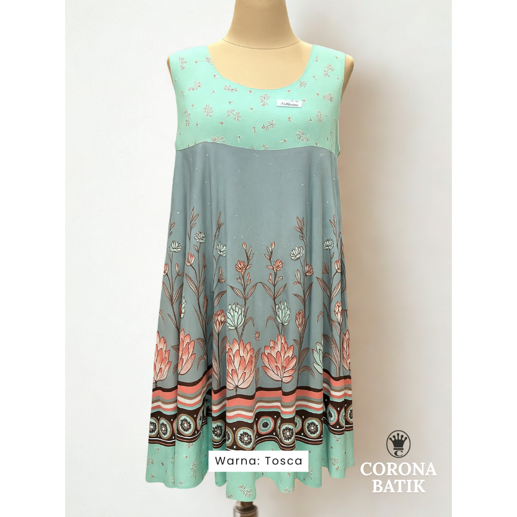 Daster Bunga Tanpa Lengan | Sleeveless Dress | Daster Jumbo | Daster Nyaman | Daster Malioboro