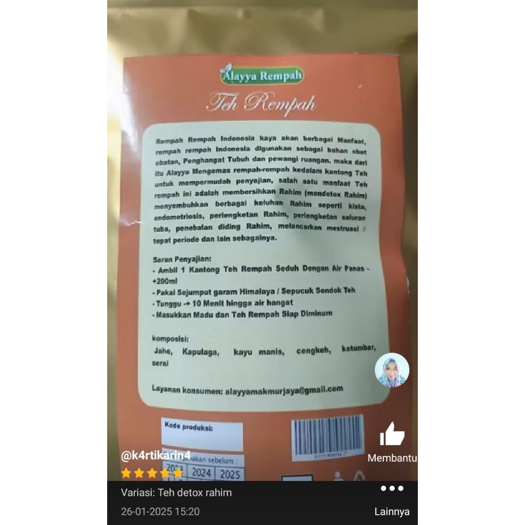 Teh Rempah Detox rahim Promil