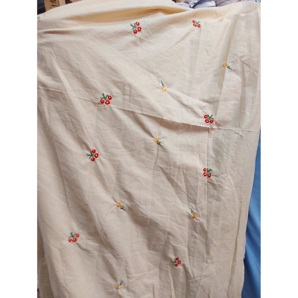 kain katun bordir Premium - kain katun korea - kain katun bordir bangkok - kain katun bordir Premium