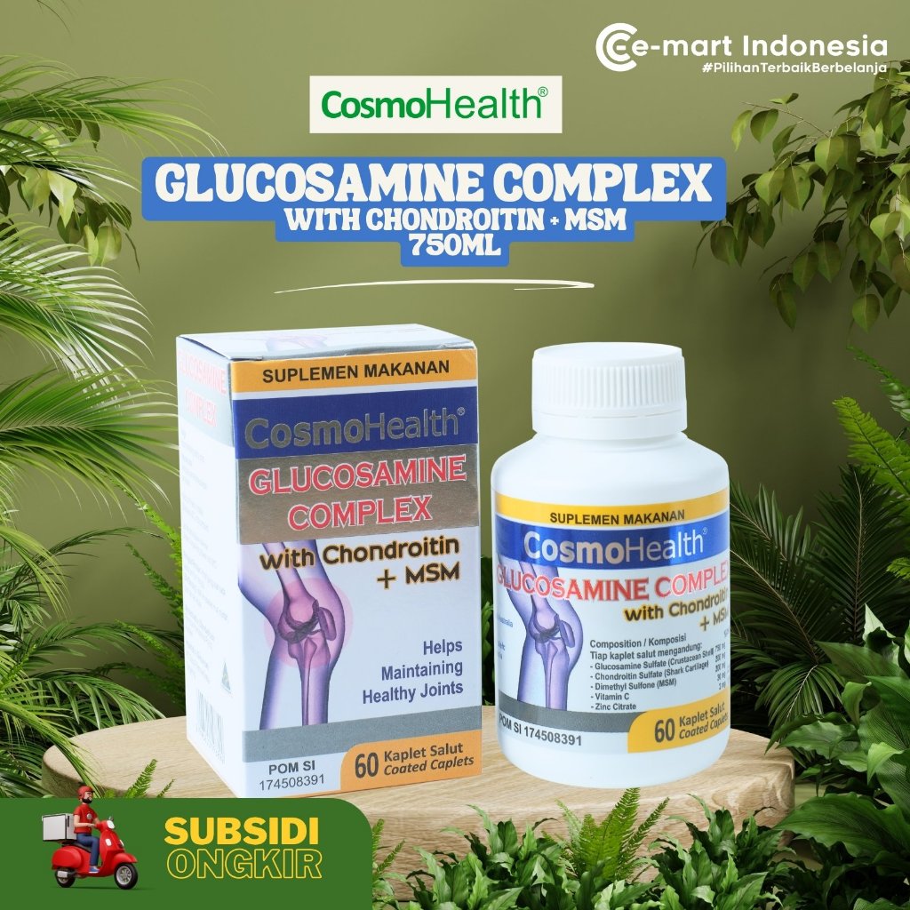 Cosmohealth Glucosamine Complex with Chondroitin + MSM 750 mg 60 kapsul