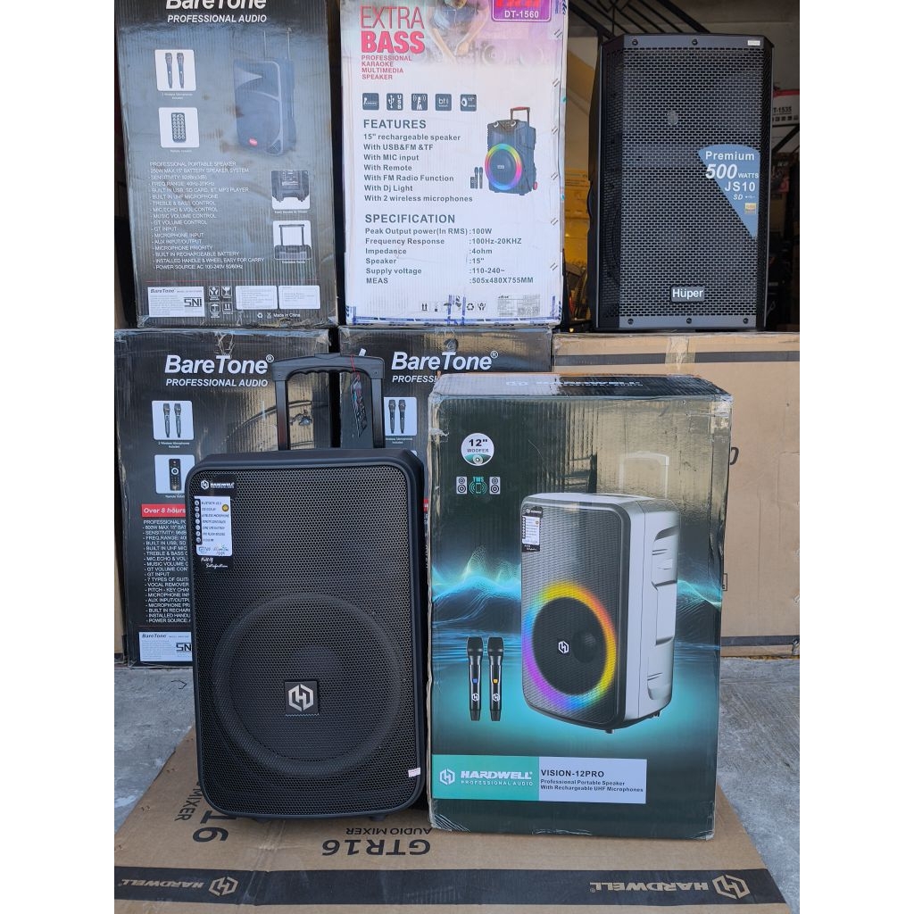 speaker hardwell vision 12 pro speaker 12 inc bluetooth