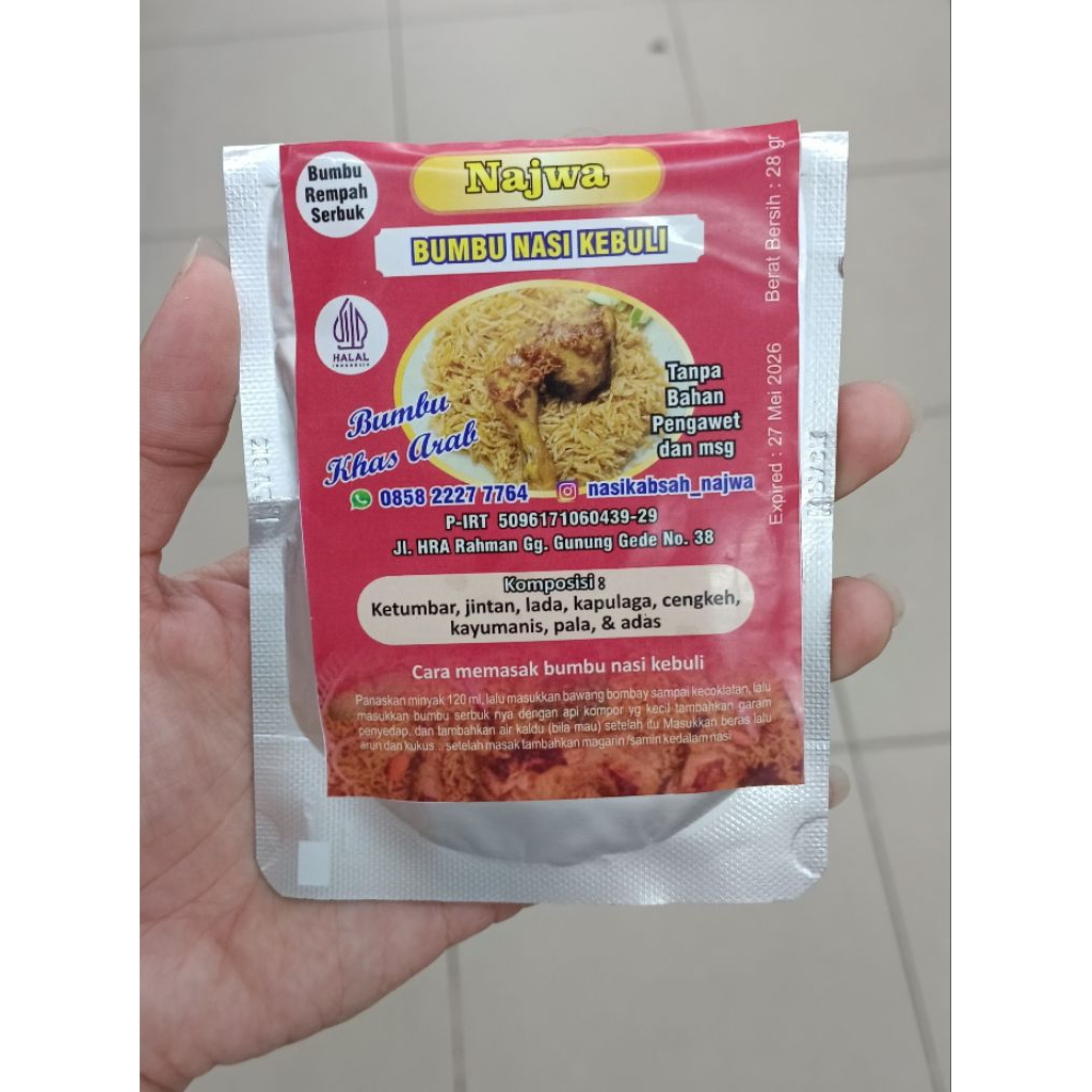 

NAJWA BUMBU NASI KEBULI 28gr - bumbu khas arab