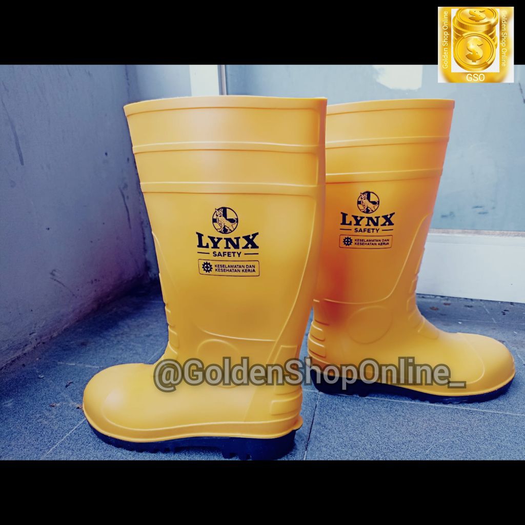 Sepatu Boot Safety Proyek Bersertifikat Dengan Besi Pengaman LYNX