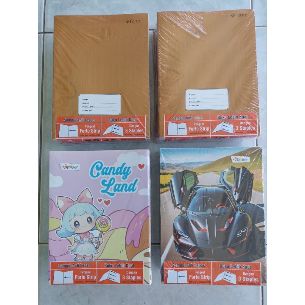 

1 Pak Buku Tulis Forte Motif Kraf ( Sampul Coklat) Karakter Isi 58 Lembar ( 10 Buku)