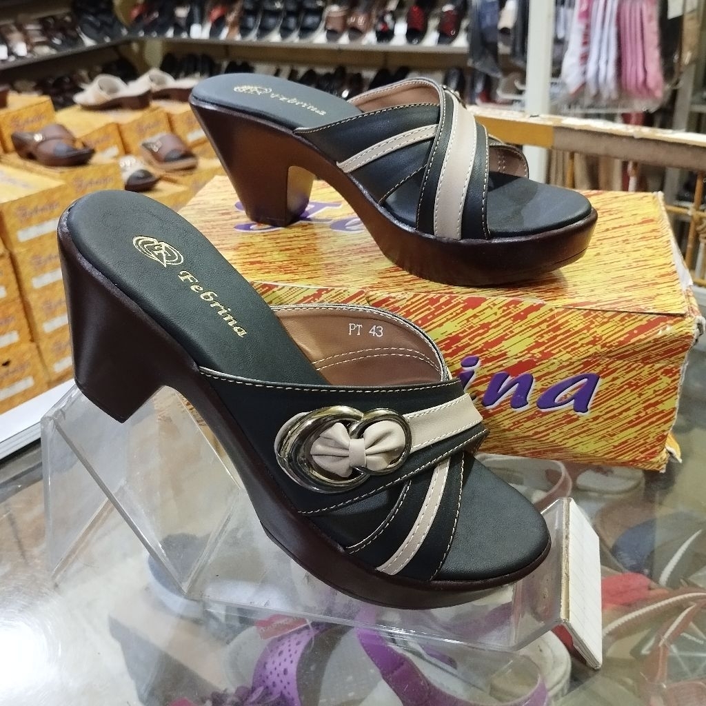 Sandal heels wanita,Art PT 43, Febrina.
