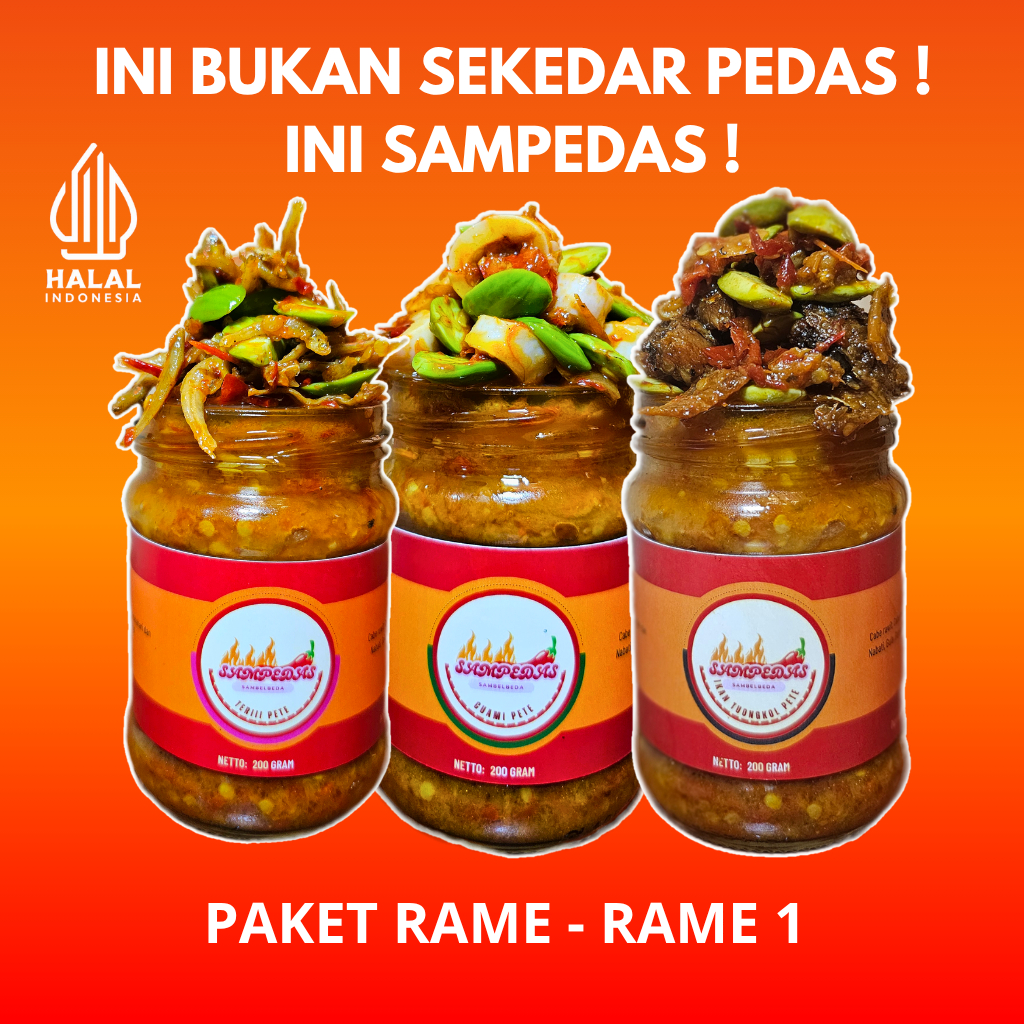 

Sampedas Paket Rame-Rame 1 ( 3 PCS - 1 Cumi Pete, 1 Bilis Pete & 1 Tongkol Pete )