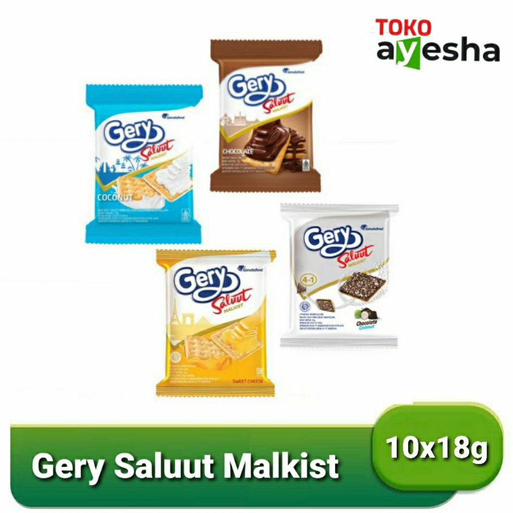 

Gery Saluut Malkist 18 gr - 1 Pack isi 10 pcs