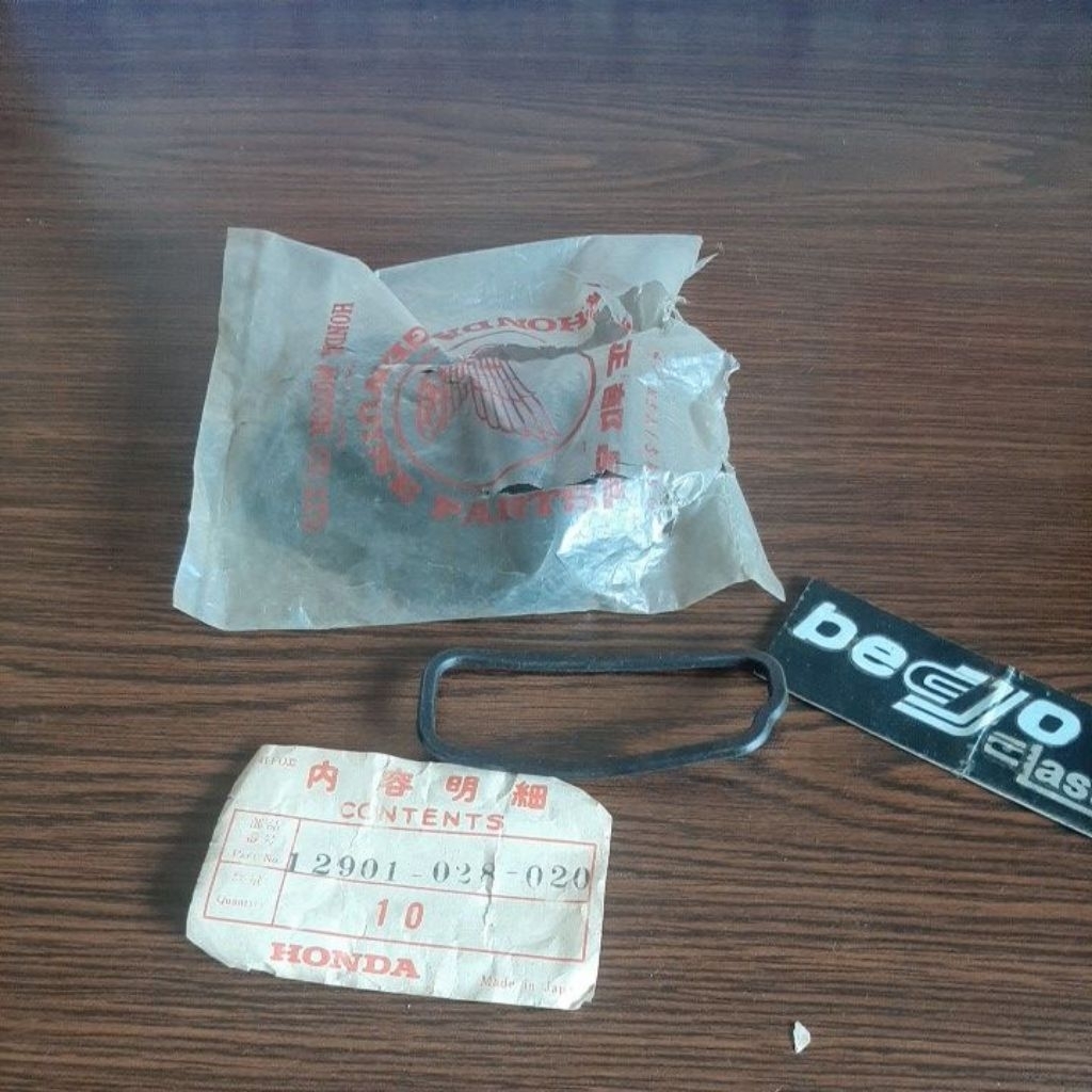 gasket karet paking rantai kamprat cylinder blok honda s90 s 90 s90 z ori original japan 12901-028-0