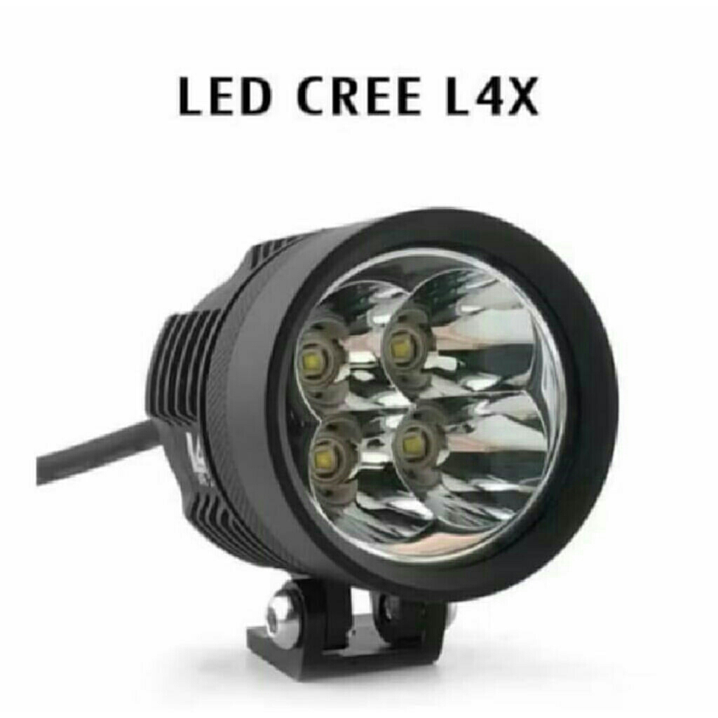 Lampu Led Cree Sorot Tembak L4X 4 Mata 40 Watt Motor Mobil - Putih
