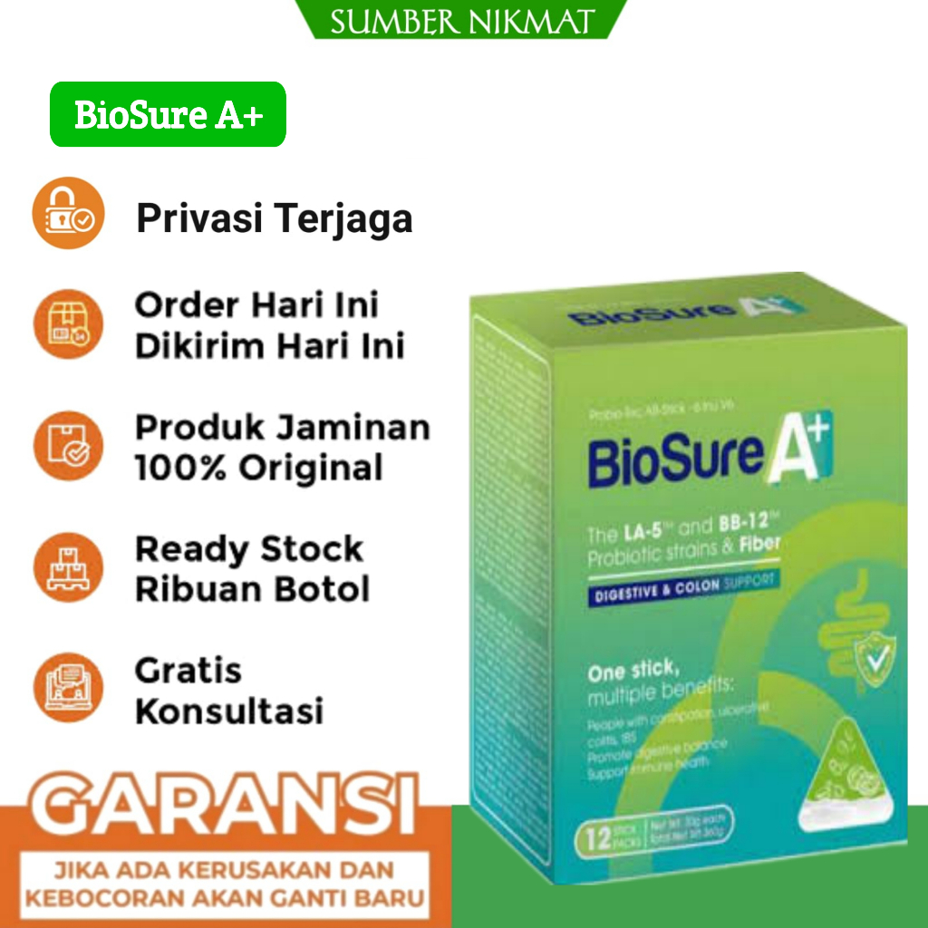 

BioSure A Plus Susu Probiotik Memelihara Kesehatan Pencernaan Atasi Usus Besar